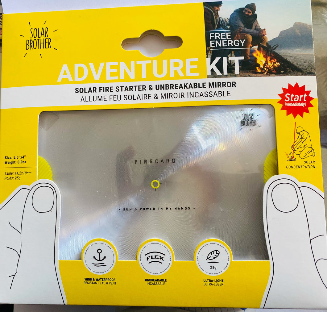 Adventure kit (Alle-feu solaire et miroir incassable)